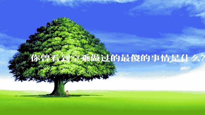你曾看到空乘做过的最傻的事情是什么？